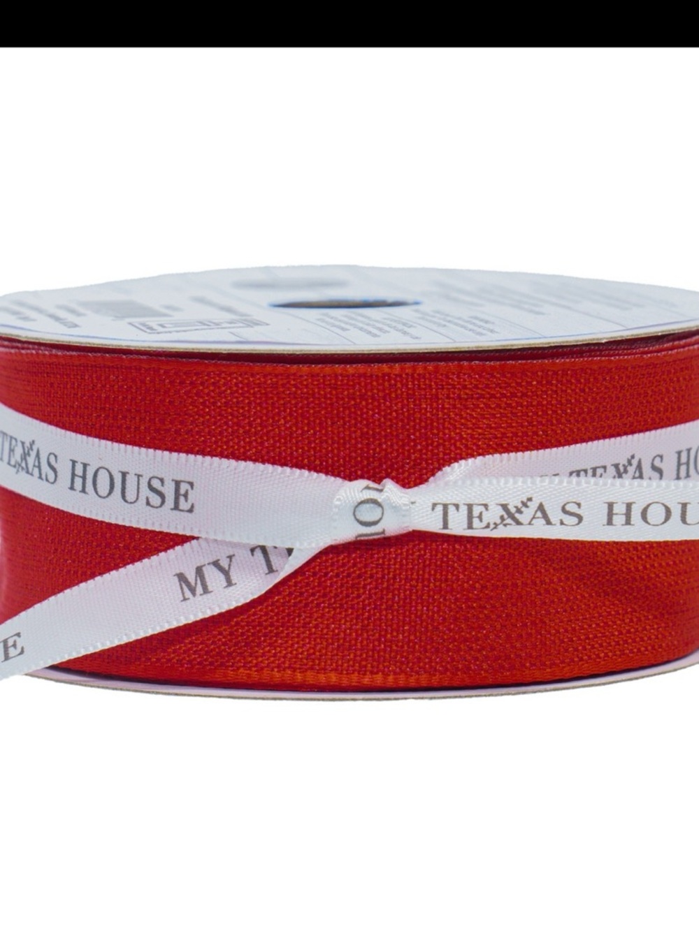 My Texas House Red Woven Ribbon 18ft